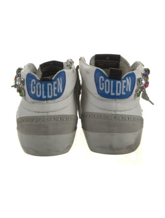 Golden Goose Leather Graphic Print Sneakers
