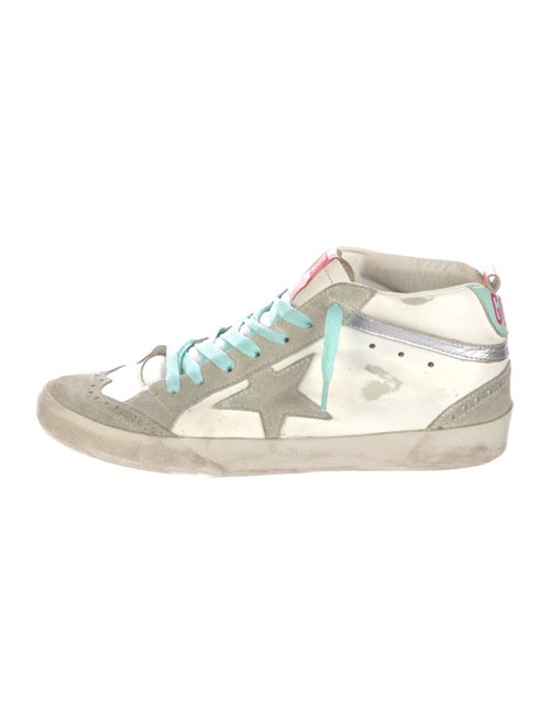 Golden Goose Leather Printed Sneakers