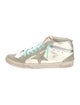 Golden Goose Leather Printed Sneakers