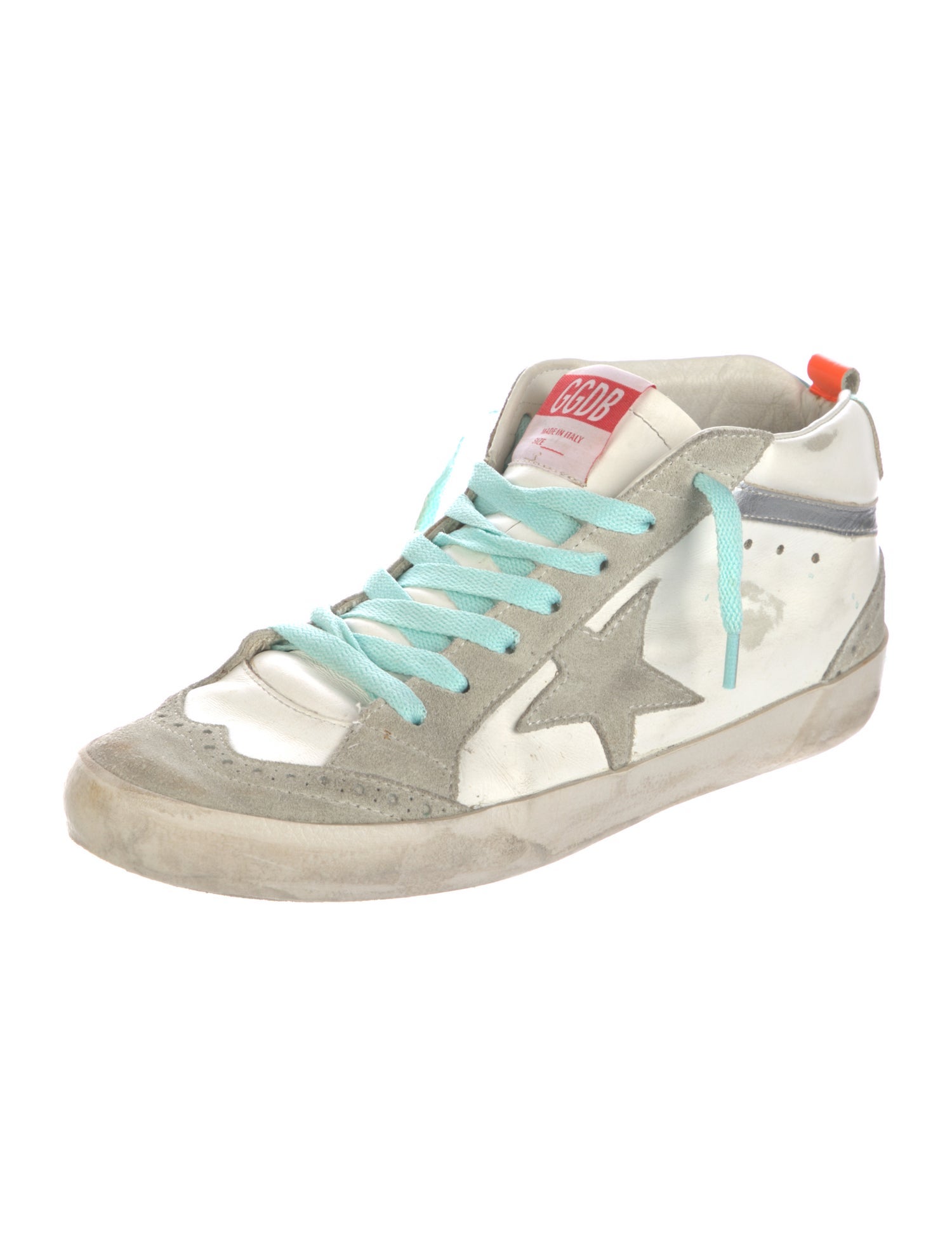 Golden Goose Leather Printed Sneakers