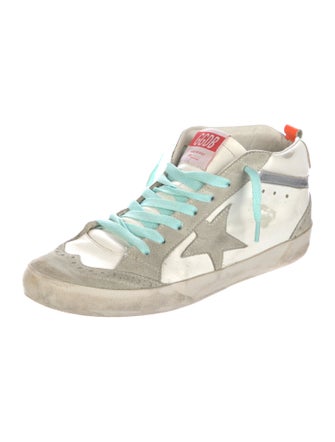 Golden Goose Leather Printed Sneakers