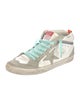 Golden Goose Leather Printed Sneakers