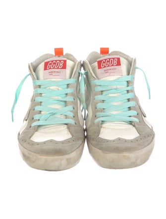 Golden Goose Leather Printed Sneakers