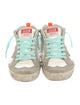 Golden Goose Leather Printed Sneakers