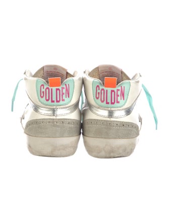 Golden Goose Leather Printed Sneakers