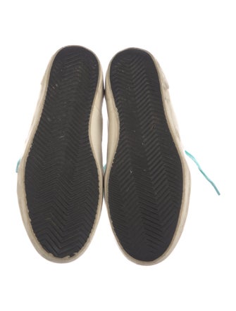 Golden Goose Leather Printed Sneakers