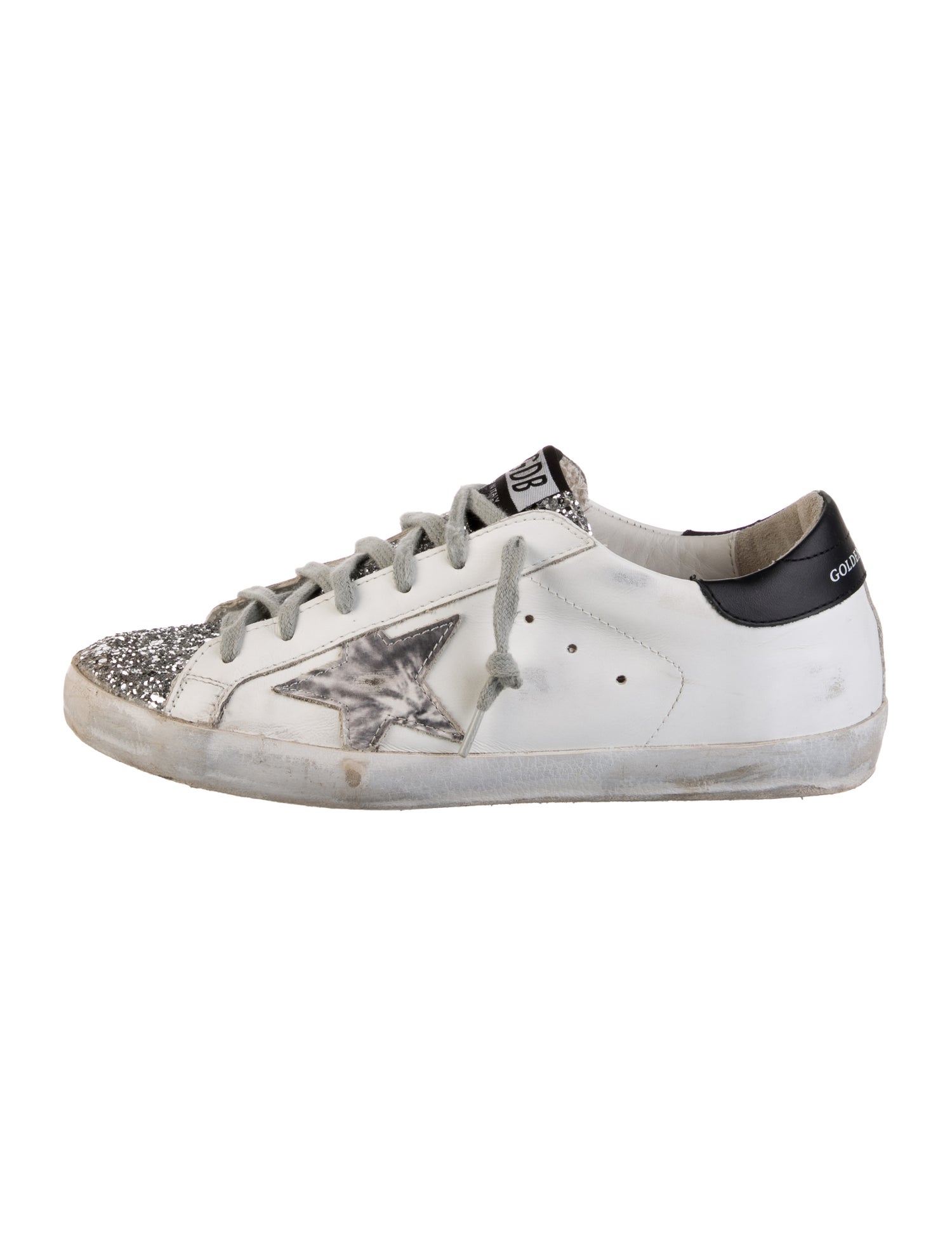 Golden Goose Leather Printed Sneakers