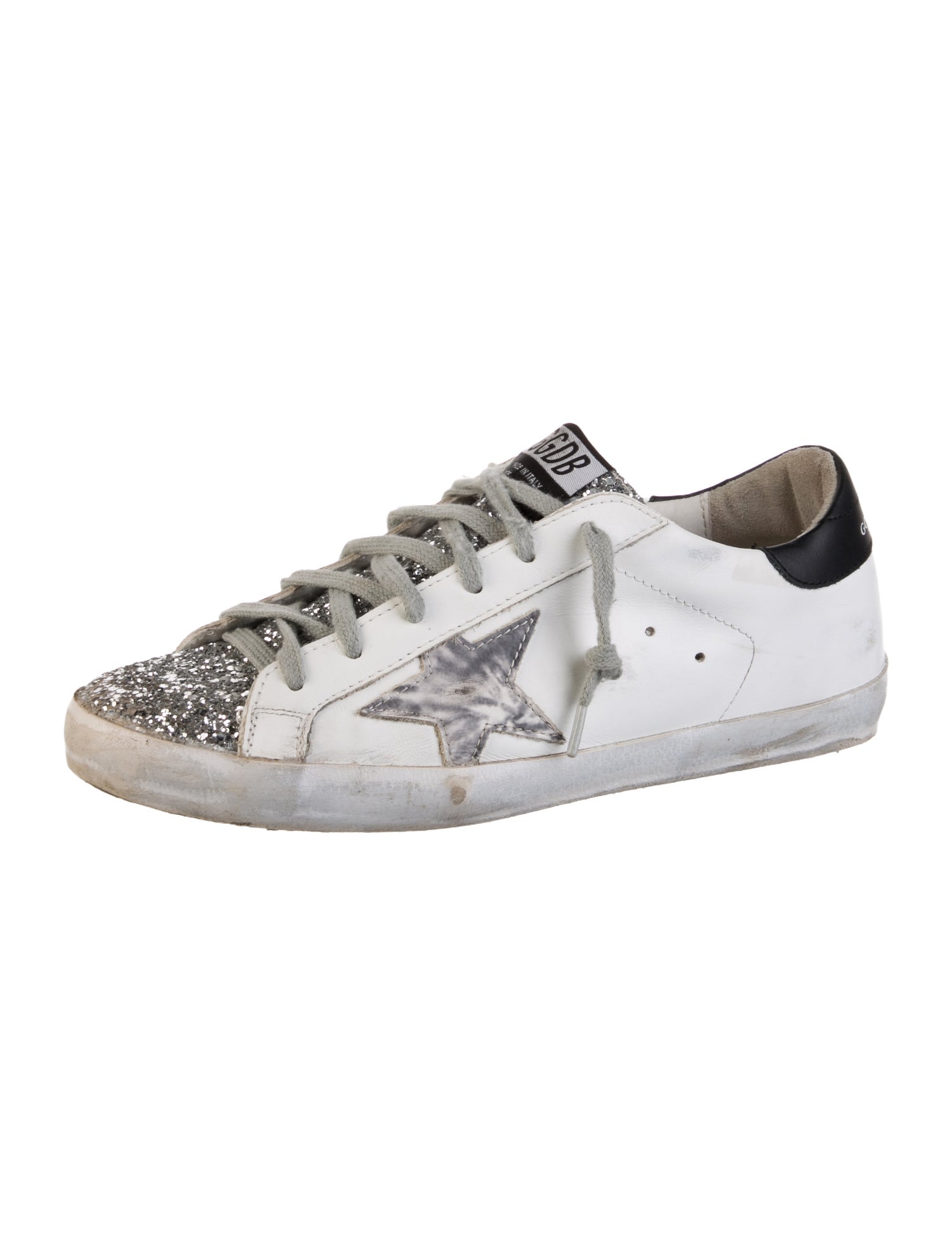 Golden Goose Leather Printed Sneakers