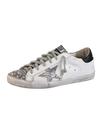 Golden Goose Leather Printed Sneakers