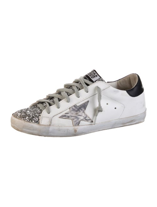 Golden Goose Leather Printed Sneakers