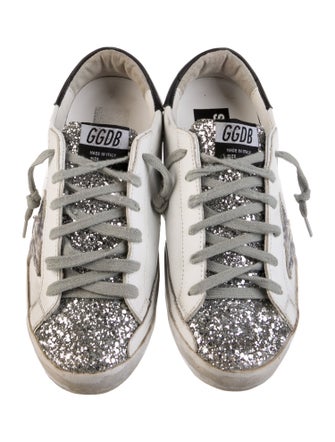Golden Goose Leather Printed Sneakers