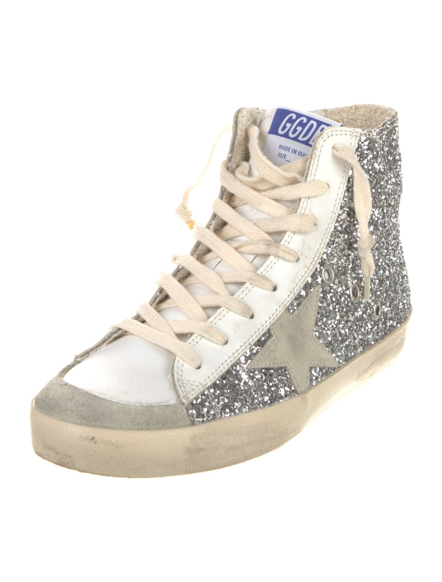 Golden Goose Glitter Distressed Accents Sneakers