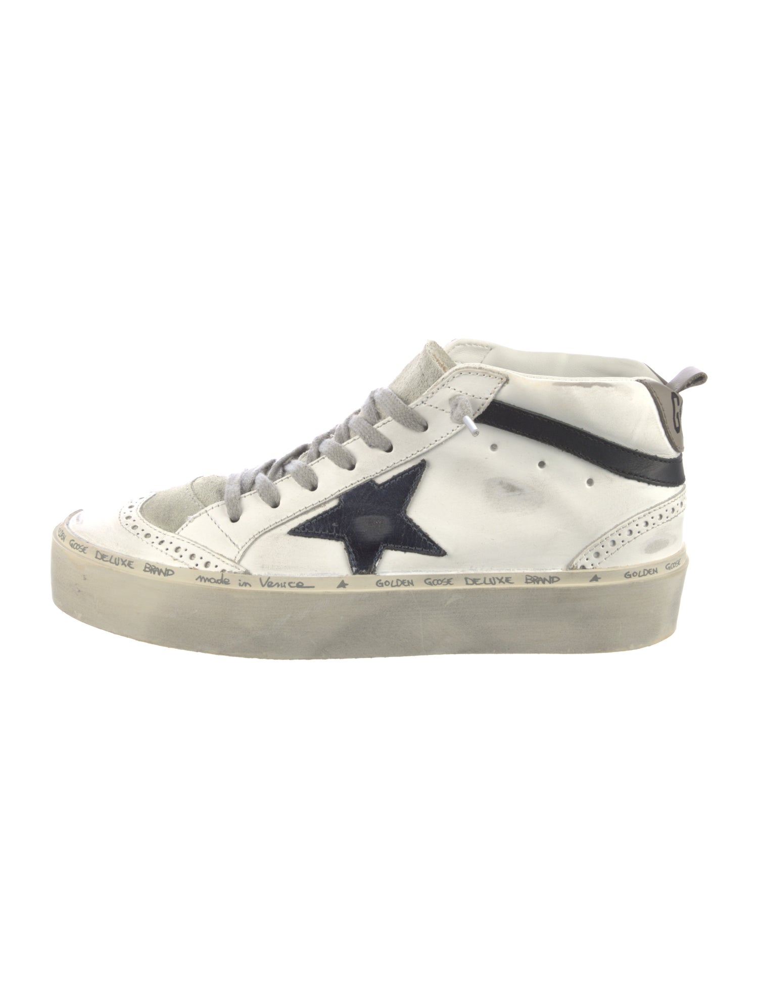 Golden Goose Leather Printed Sneakers