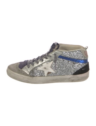 Golden Goose Glitter Printed Sneakers
