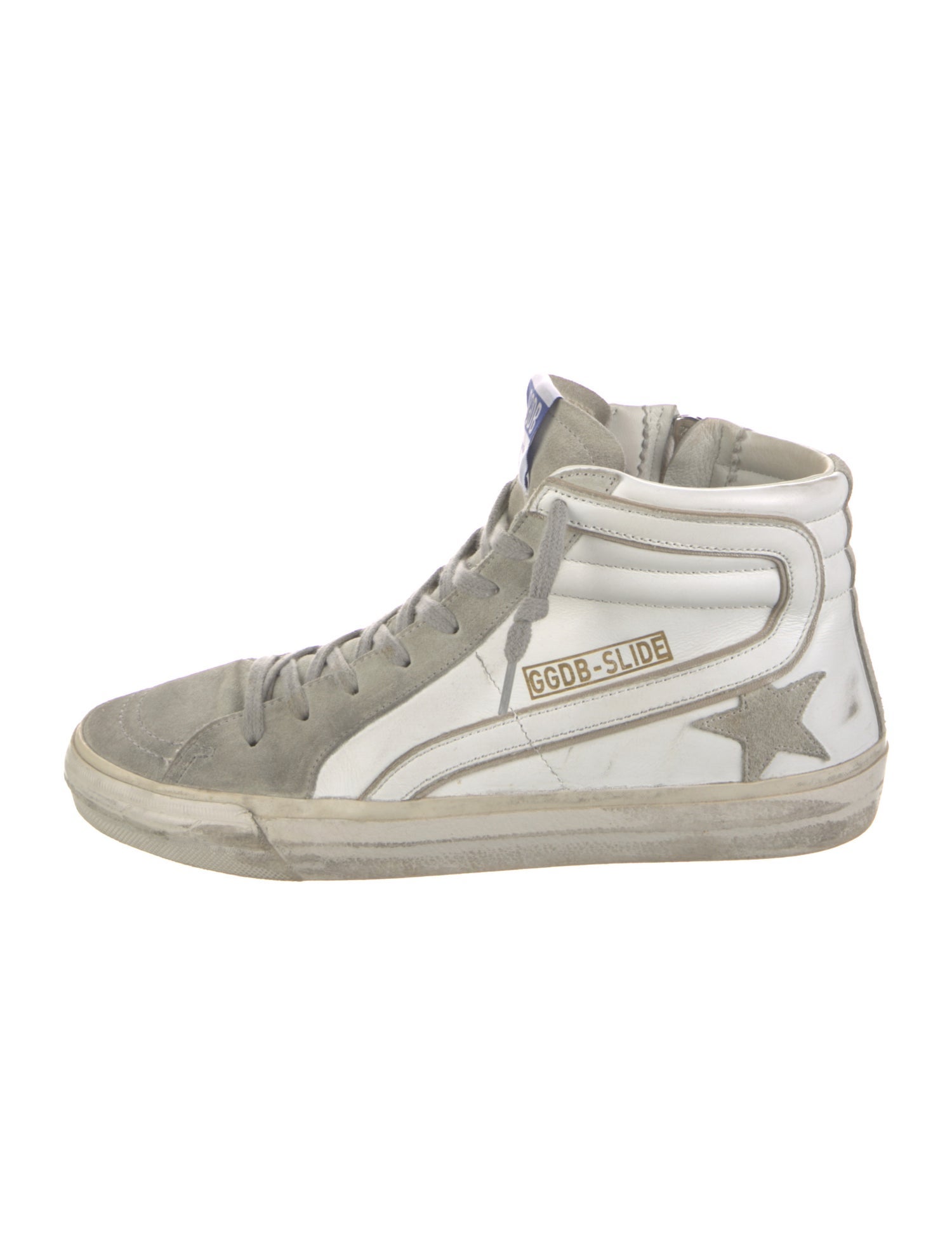 Golden Goose Leather Colorblock Pattern Sneakers