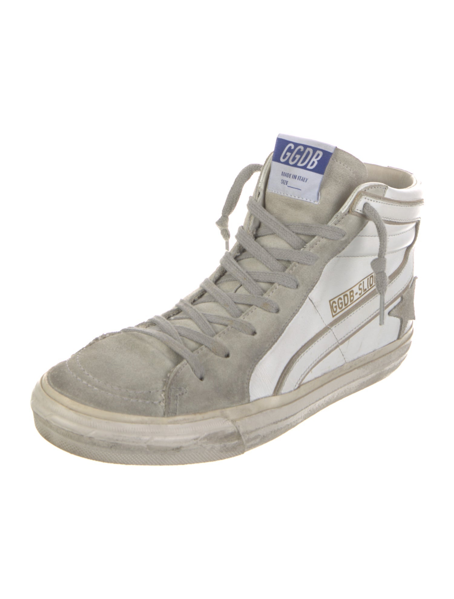 Golden Goose Leather Colorblock Pattern Sneakers