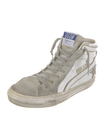 Golden Goose Leather Colorblock Pattern Sneakers