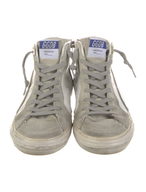 Golden Goose Leather Colorblock Pattern Sneakers