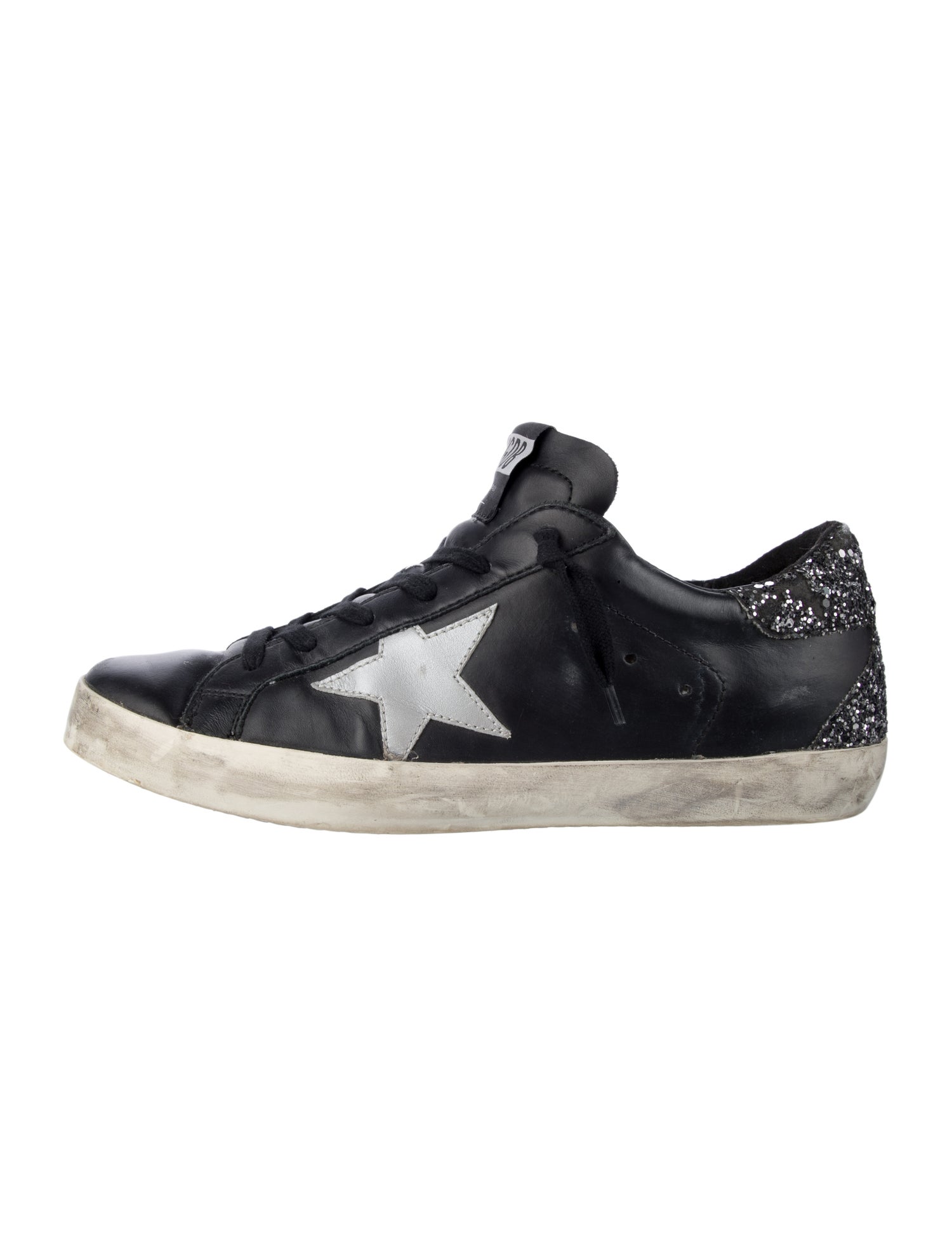 Golden Goose Leather Colorblock Pattern Sneakers