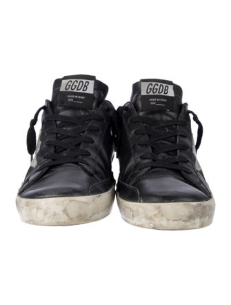 Golden Goose Leather Colorblock Pattern Sneakers