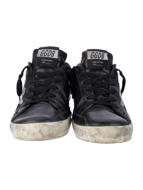 Golden Goose Leather Colorblock Pattern Sneakers