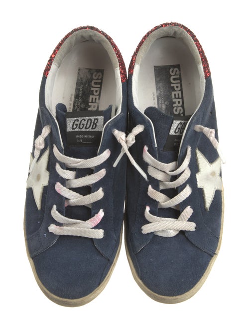 Golden Goose Suede Glitter Accents Sneakers