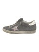 Golden Goose Suede Glitter Accents Sneakers