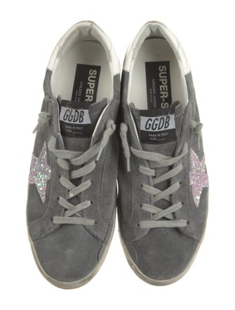 Golden Goose Suede Glitter Accents Sneakers