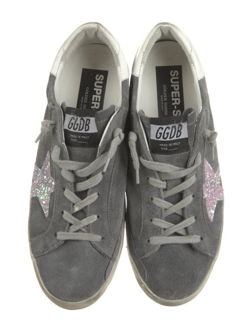 Golden Goose Suede Glitter Accents Sneakers