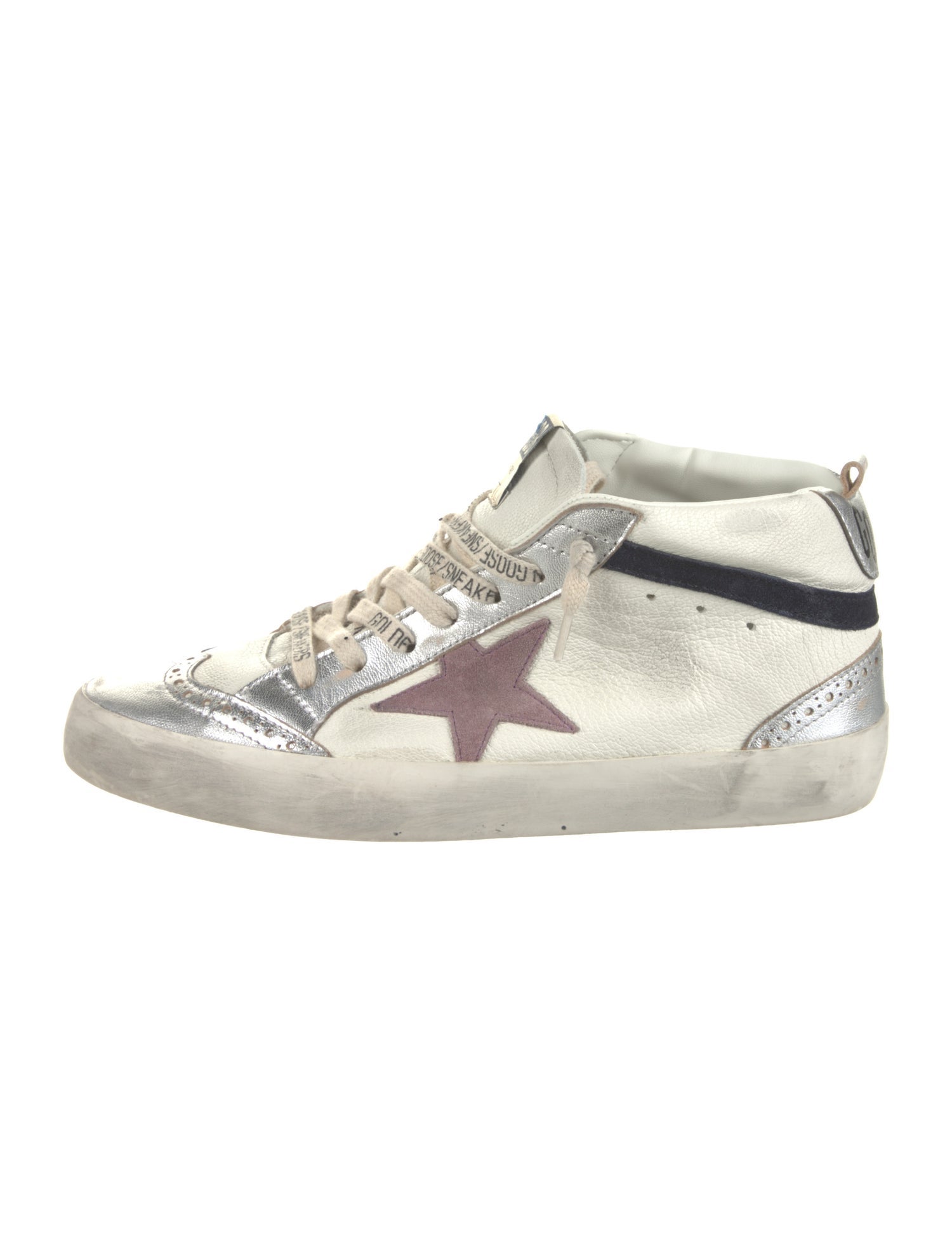 Golden Goose Leather Lasercut Accents Sneakers