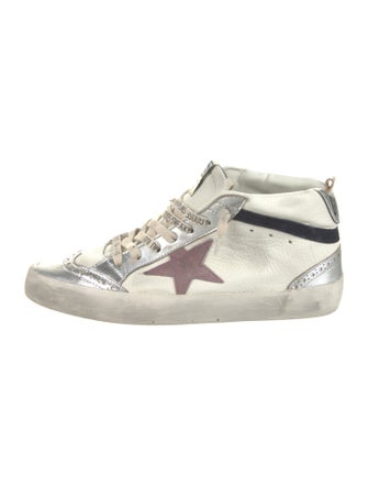 Golden Goose Leather Lasercut Accents Sneakers