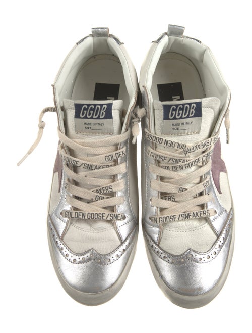 Golden Goose Leather Lasercut Accents Sneakers