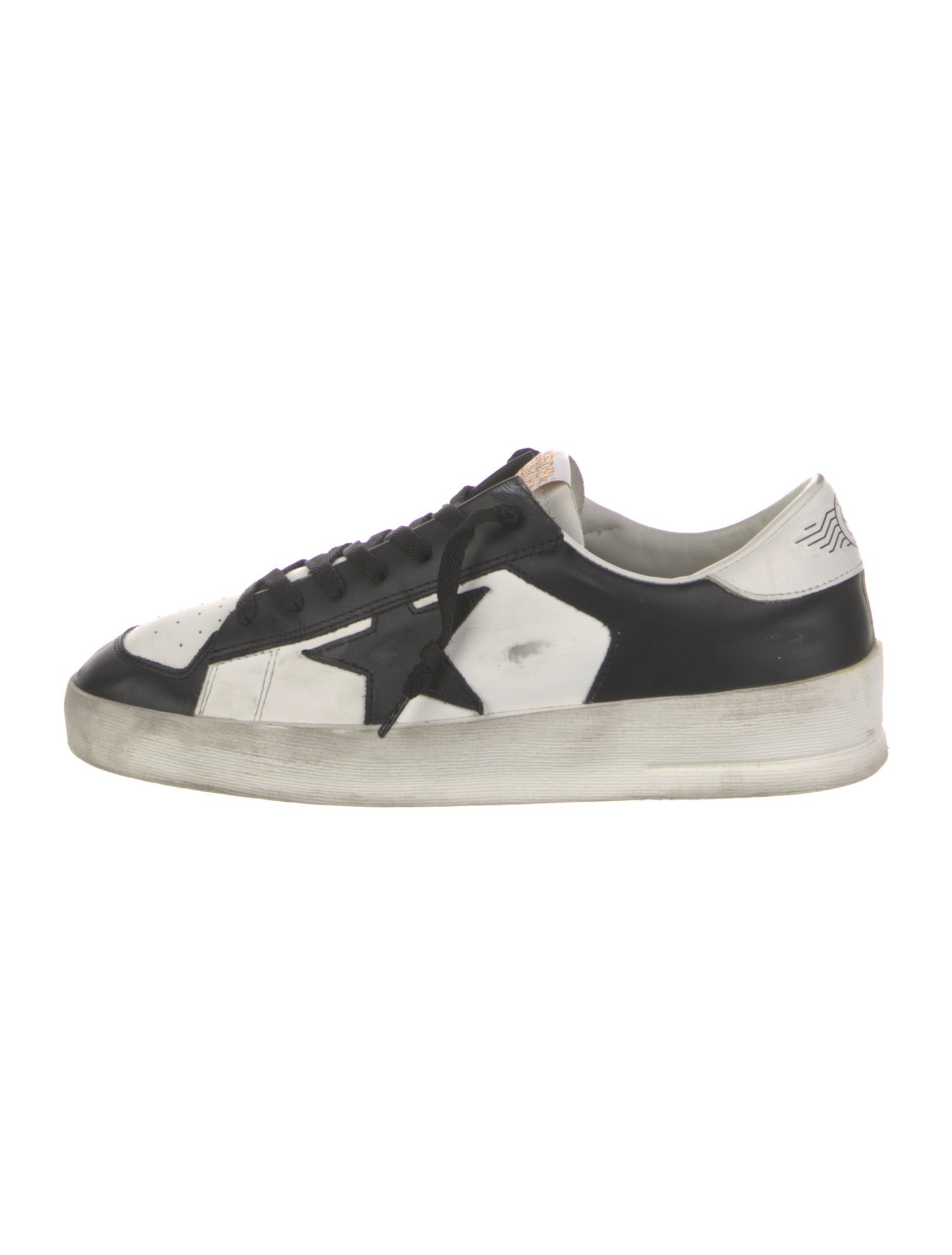 Golden Goose Leather Colorblock Pattern Sneakers