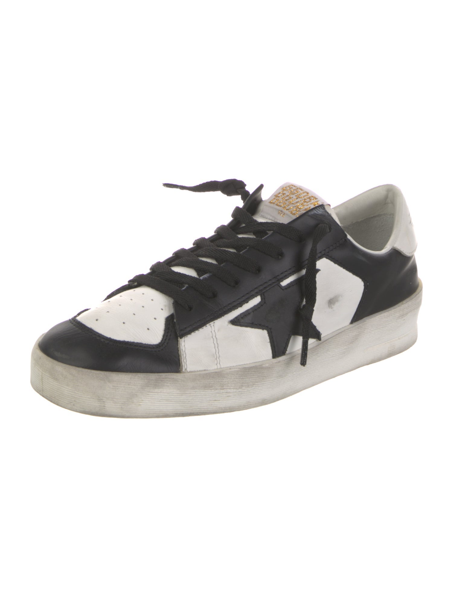 Golden Goose Leather Colorblock Pattern Sneakers