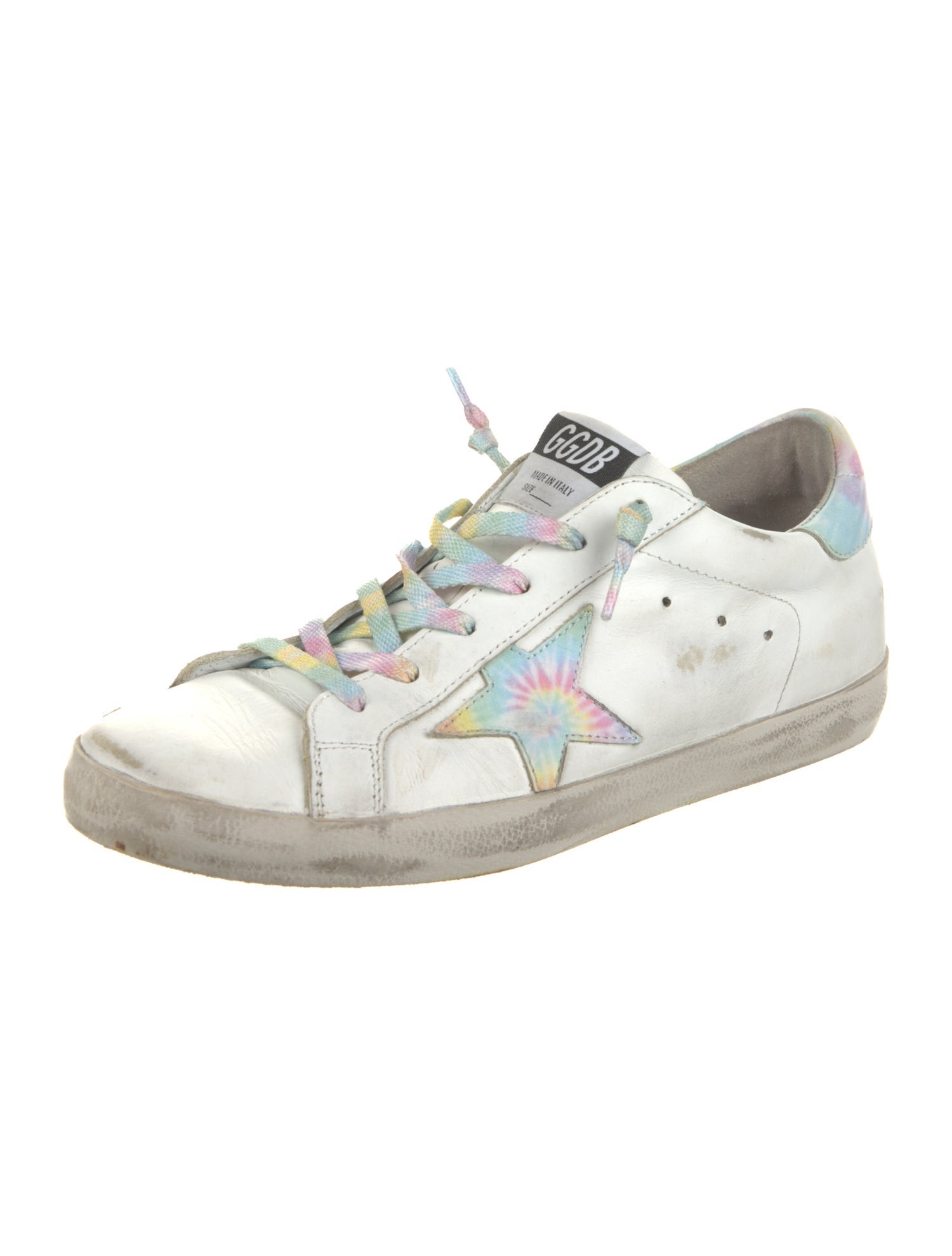Golden Goose Leather Distressed Accents Sneakers