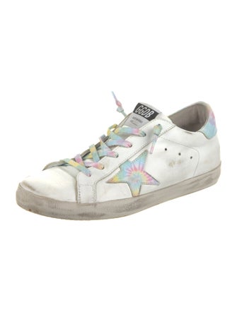 Golden Goose Leather Distressed Accents Sneakers