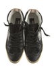 Golden Goose Leather Glitter Accents Sneakers