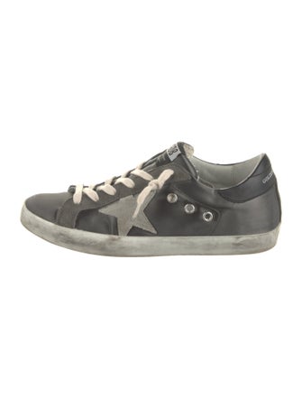 Golden Goose Leather Printed Sneakers