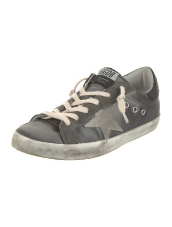 Golden Goose Leather Printed Sneakers