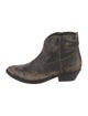 Golden Goose Leather Distressed Accents Western Boots