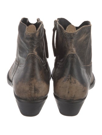 Golden Goose Leather Distressed Accents Western Boots