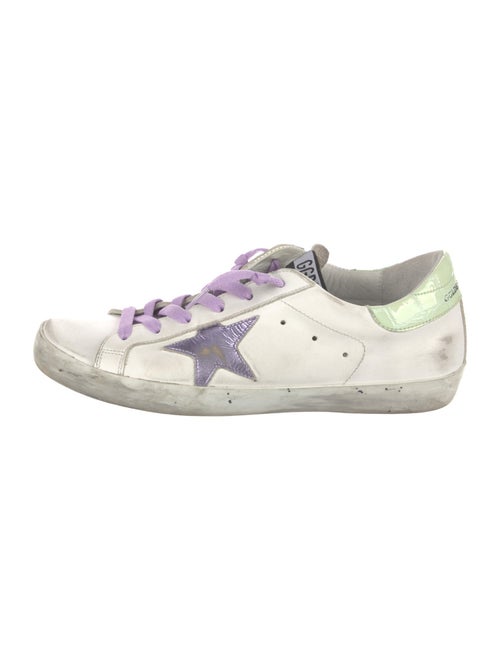 Golden Goose Leather Colorblock Pattern Sneakers