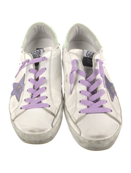 Golden Goose Leather Colorblock Pattern Sneakers