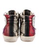 Golden Goose Leather Animal Print Sneakers