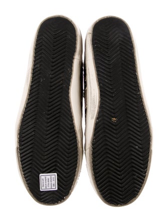 Golden Goose Leather Animal Print Sneakers