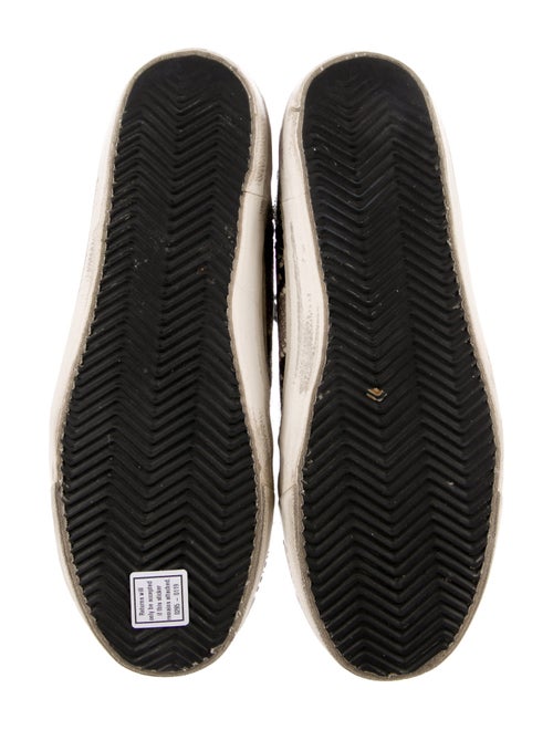 Golden Goose Leather Animal Print Sneakers