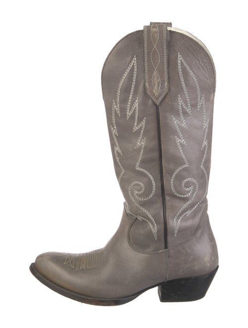 Golden Goose Leather Printed Western Boots