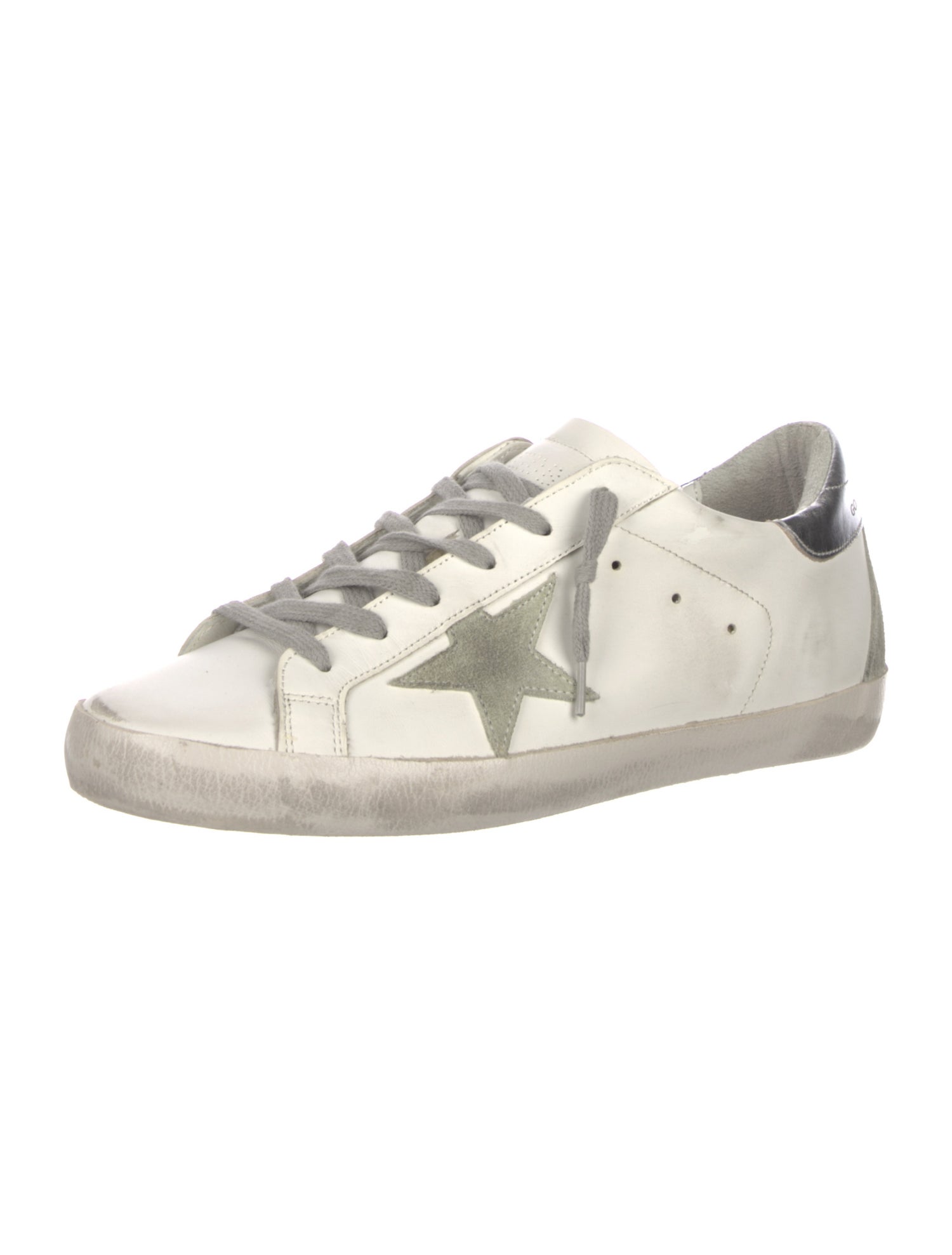 Golden Goose Leather Colorblock Pattern Sneakers