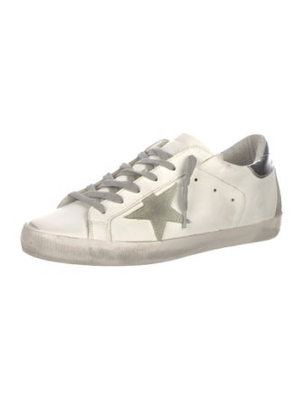 Golden Goose Leather Colorblock Pattern Sneakers
