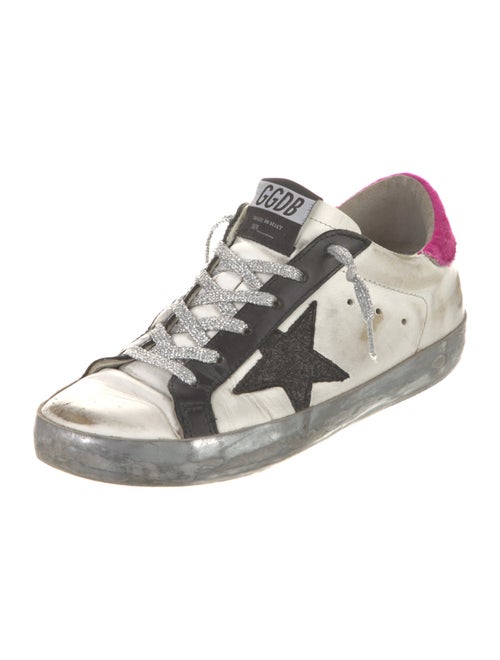 Golden Goose Leather Colorblock Pattern Sneakers